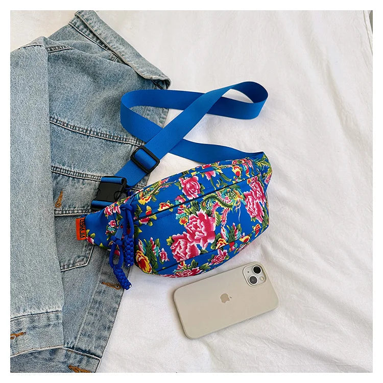 Sac banane voyage floral pour femme - ShopGET®