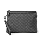 Petite pochette homme  luxe en plaid Noir-ShopGET® 