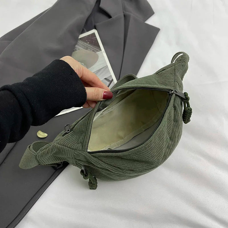 Sac banane velours femme tendance