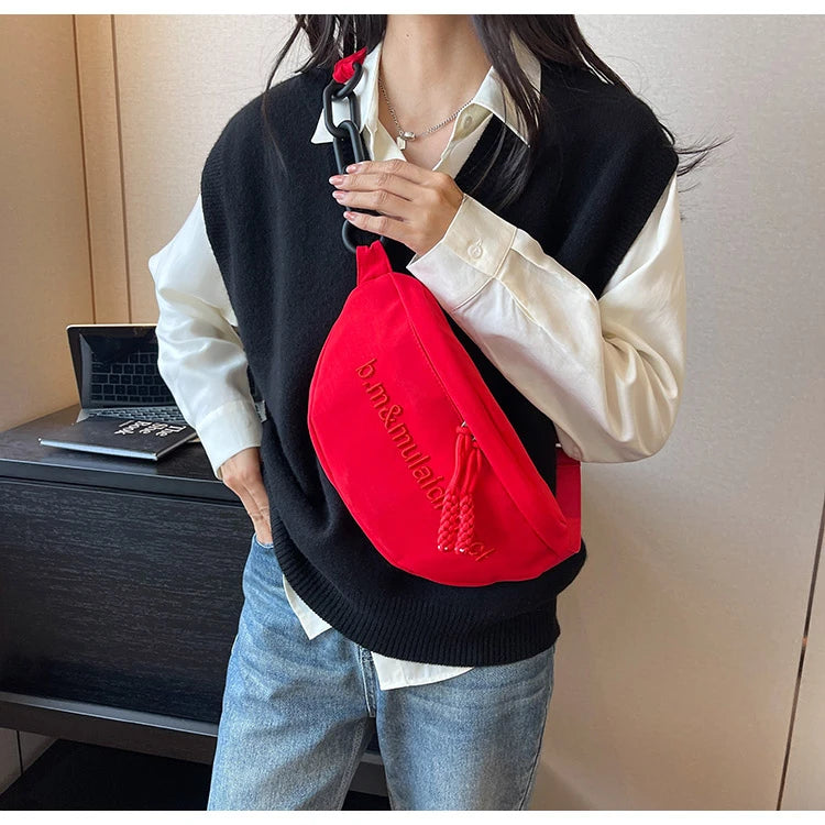 Sac banane rouge pour femme - ShopGET®