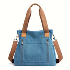 Sac cabas femme en tissu Canvas A-B-C-D-E-F-G-H-Noir-Marron-Bleu-Pourpre-I1-A-Gris-I1-B-I1-C-rose rouge-I1-D-I1-E-ShopGET® 