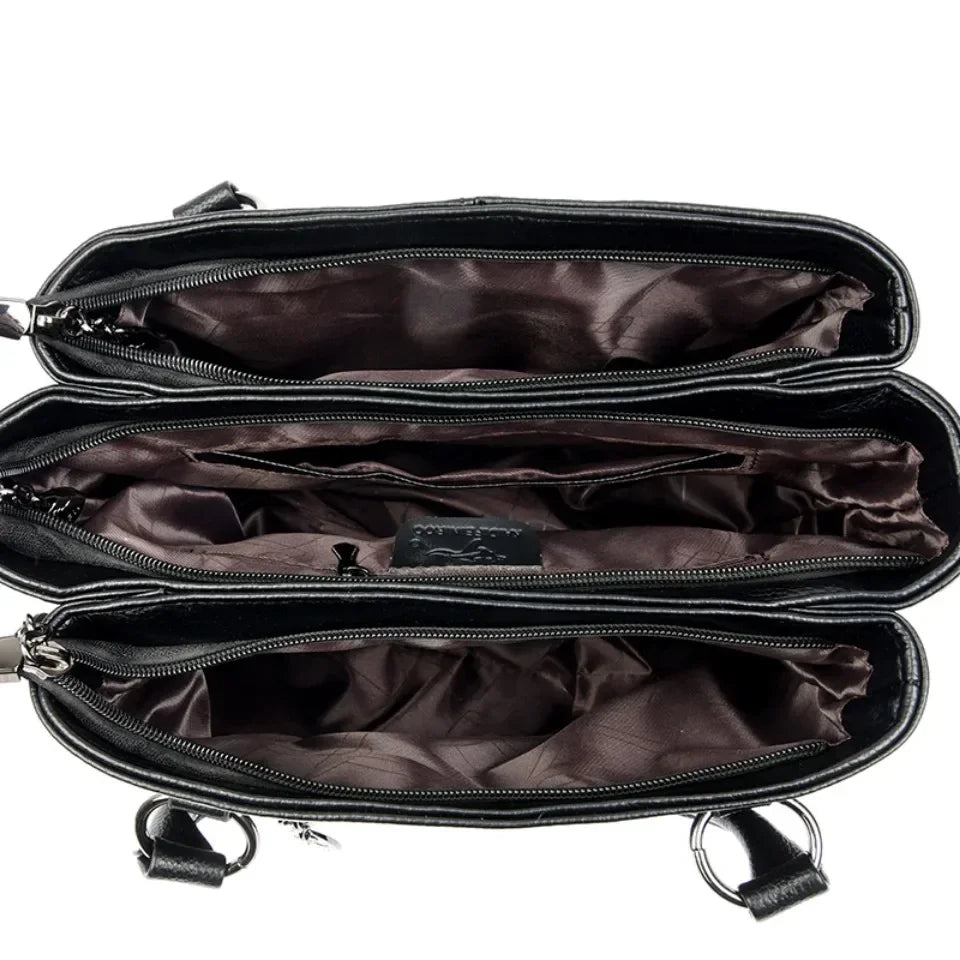 Sac cabas noir souple à bandoulière kangourou Noir-Gris-Jaune-Burgundy-Gris A-Burgundy A-Pourpre-Marron-ShopGET® 