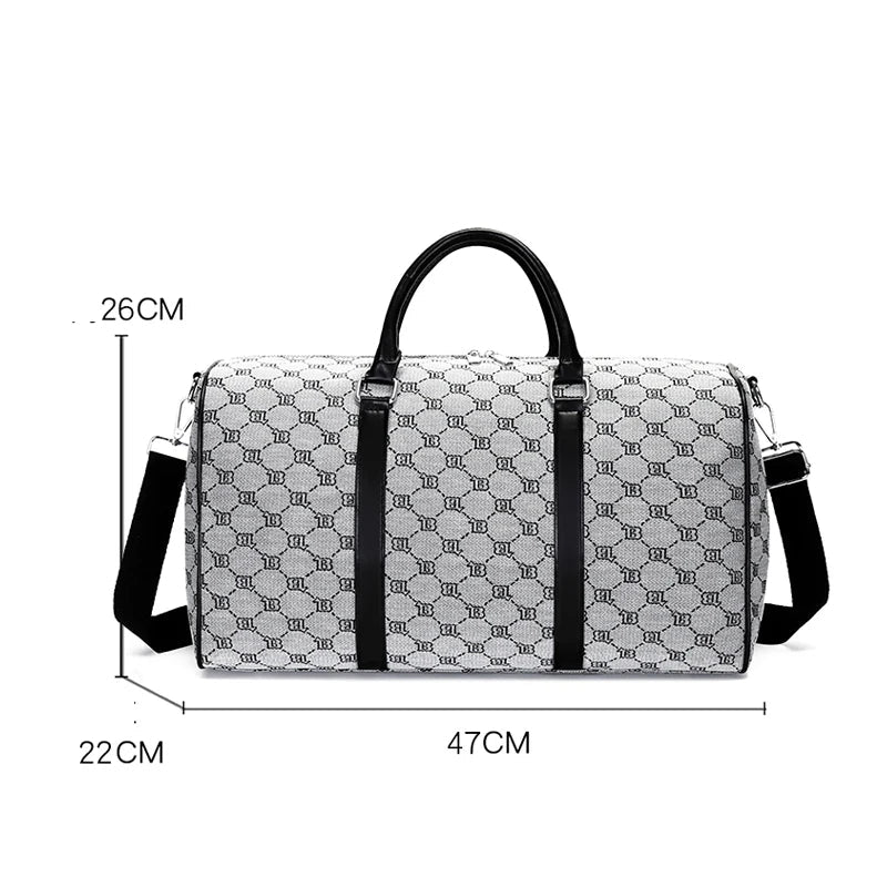 Sac weekend homme tendance Marron-Noir-ShopGET® 