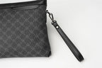 Petite pochette homme  luxe en plaid Noir-ShopGET® 