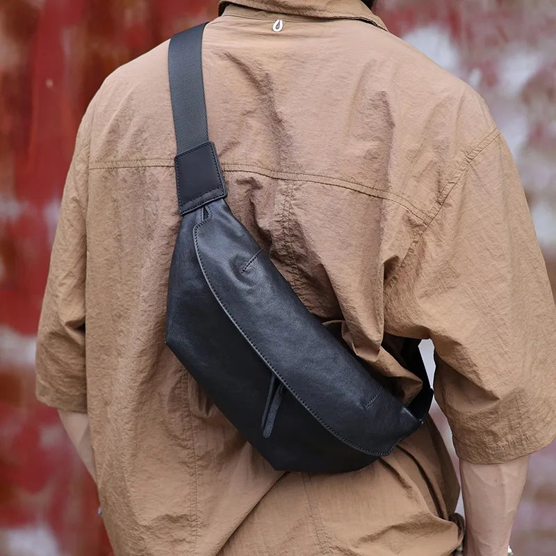 Sac banane imperméable en cuir pour homme - ShopGET®