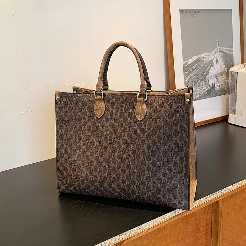 Sac cabas femme mignon luxury Beige-Pourpre-Rose-Bleu-Blanc-Gris-Café-Café B-Marron-ShopGET® 