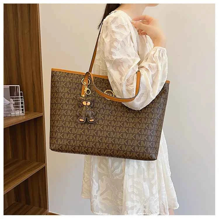 Sac cabas femme voyage de luxe Marron / 44x29x13cm / Offerte-Blanc / 44x29x13cm / Offerte-ShopGET® 