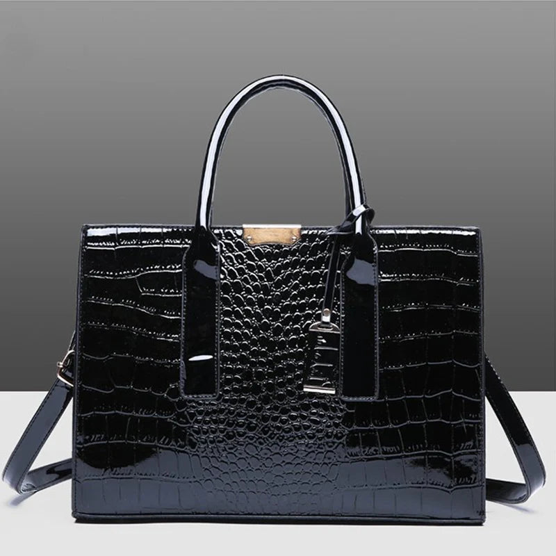 Sac cabas noir  cuir souple de qualité Noir / 34x13x24cm-Rouge / 34x13x24cm-Marron / 34x13x24cm-ShopGET® 