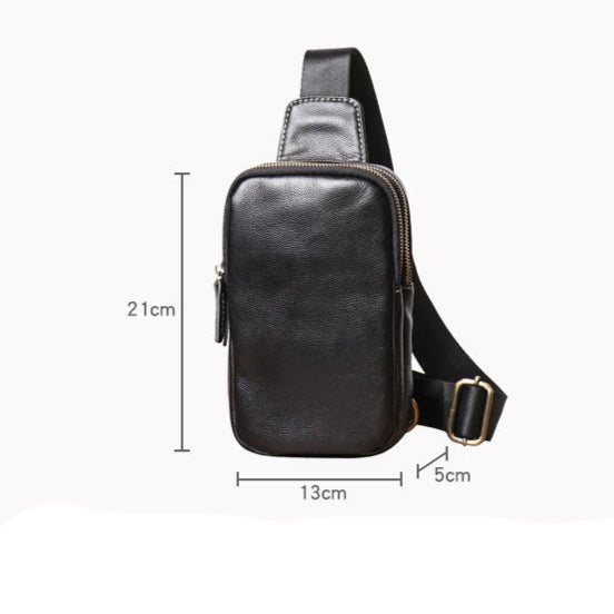 Petit sac banane  cuir peau de vache homme - ShopGET®