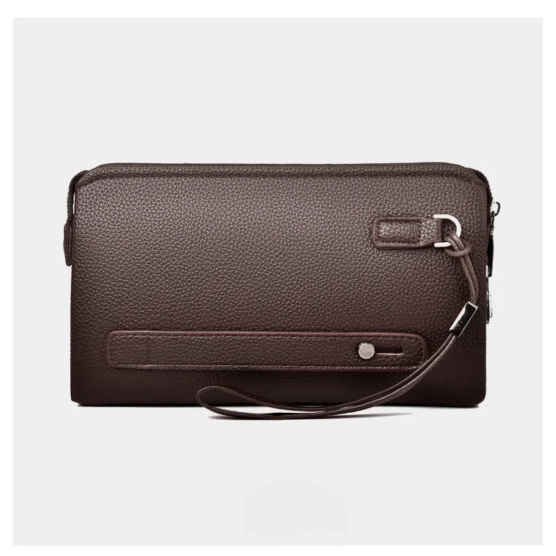 Pochette homme large capacité Noir / 23x4x14cm-Marron / 23x4x14cm-ShopGET® 