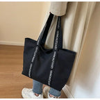 sac cabas tissu femme Noir-Beige-ShopGET® 