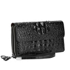 Pochette homme décor peau de crocodile Noir / 22cm x 14cm x 4.5cm-Marron / 22cm x 14cm x 4.5cm-ShopGET® 