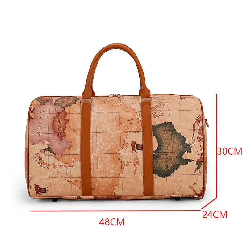 Sac weekend femme Médiéval Vintage Kaki Noir-ShopGET® 