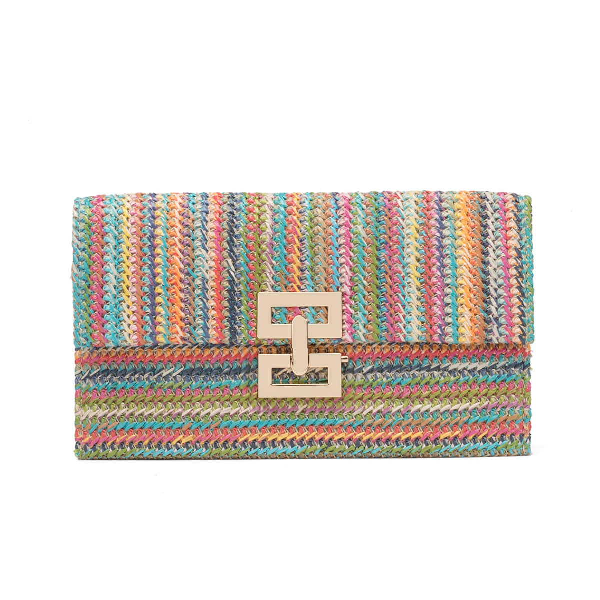 Pochette en tissu bohème Sac à chaine-Multicolore-Apricot-ShopGET® 