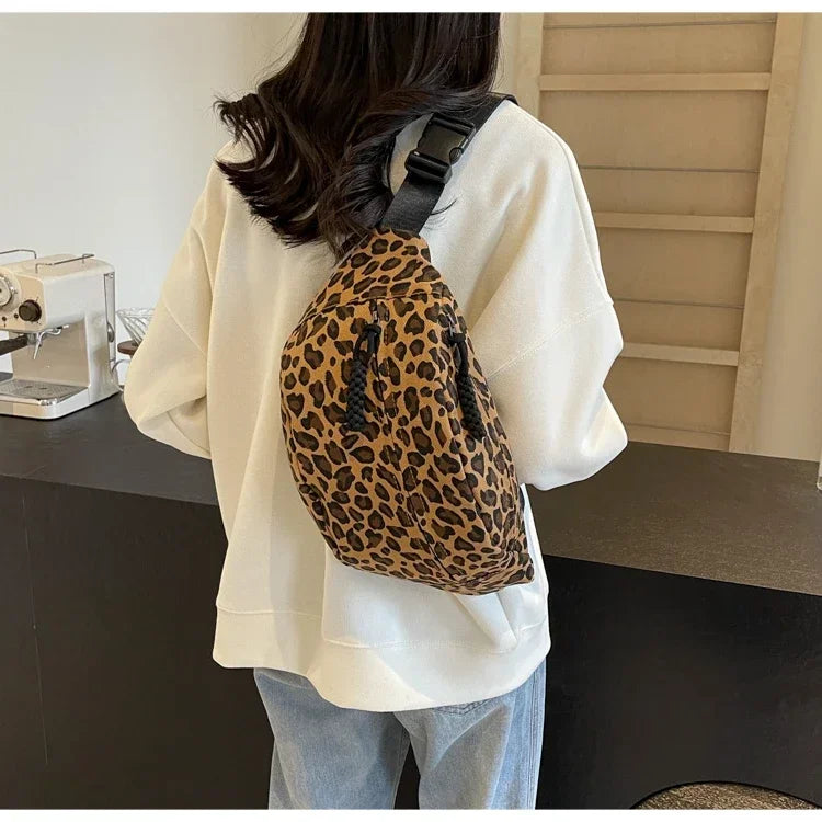 Grand sac banane léopard