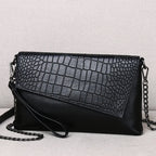 Pochette femme sac en cuir Rouge-Pourpre-Noir-ShopGET® 