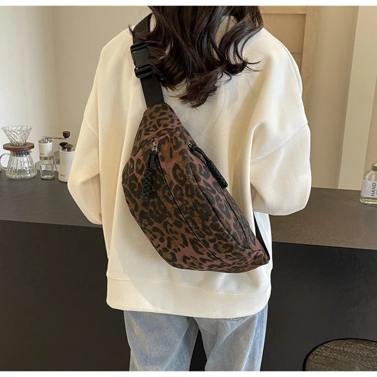 Sac banane bandoulière léopard