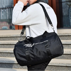 Sac polochon  multi-compartiment Gris-Noir-ShopGET® 