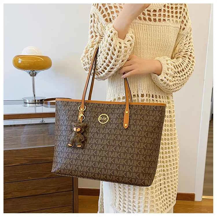 Sac cabas femme voyage de luxe Marron / 44x29x13cm / Offerte-Blanc / 44x29x13cm / Offerte-ShopGET® 