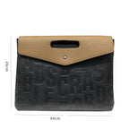 Grande pochette femme à bandoulière Marron-Noir-ShopGET® 