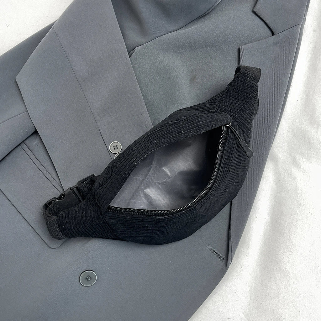 Sac banane velours beige pour femme - ShopGET®