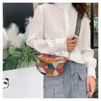 Grand sac banane en cuir femme