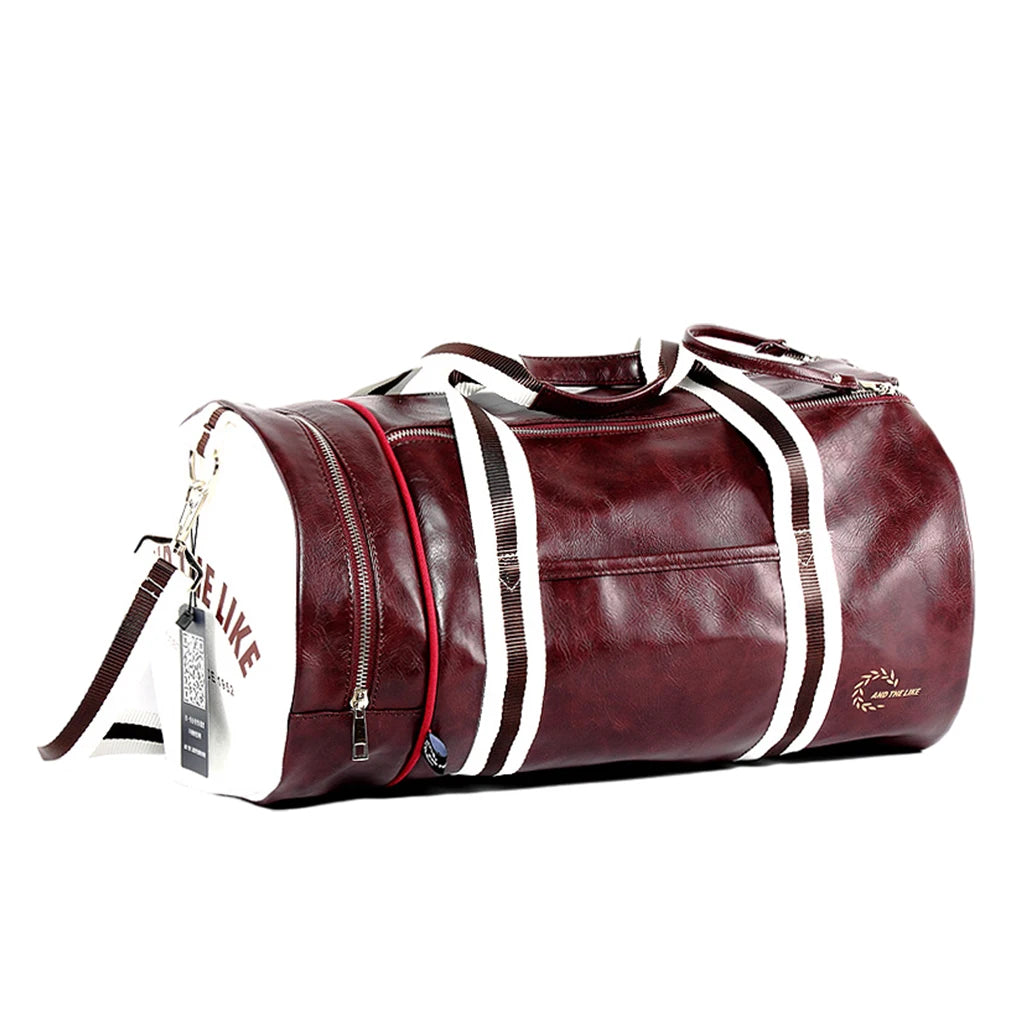 Sac polochon homme cuir Azure vert / 45 x 25 x 25 cm-Noir Blanc / 45 x 25 x 25 cm-Bordeau / 45 x 25 x 25 cm-Noir / 45 x 25 x 25 cm-Noir Jaune / 45 x 25 x 25 cm-Vert / 45 x 25 x 25 cm-Rouge / 45 x 25 x 25 cm-ShopGET® 