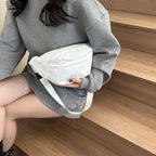 Sac banane velours noir pour femme