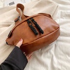 Grand sac banane en cuir tendance