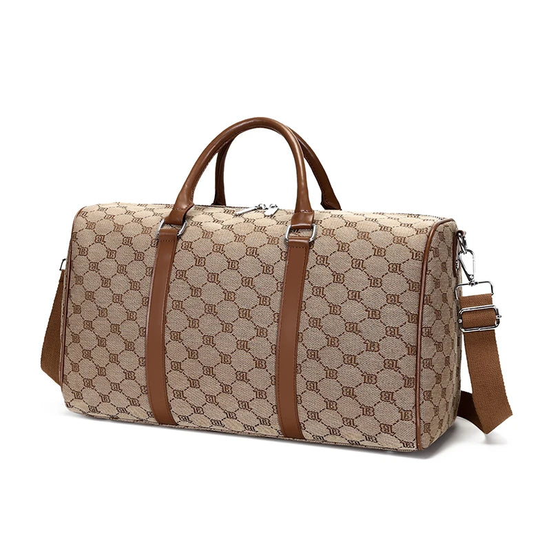 Sac weekend homme tendance Marron-Noir-ShopGET® 