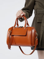 Sac cabas noir Genuine Leather Marron A-Marron B-Marron C-Gris-Noir-ShopGET® 