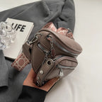 Petit sac banane cuir souple femme