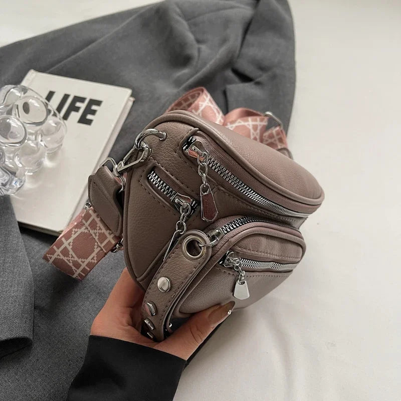 Petit sac banane cuir souple femme