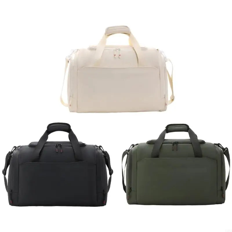 Sac weekend tissu pour femme Beige-Vert-Noir-ShopGET® 