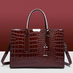 Sac cabas noir  cuir souple de qualité Noir / 34x13x24cm-Rouge / 34x13x24cm-Marron / 34x13x24cm-ShopGET® 