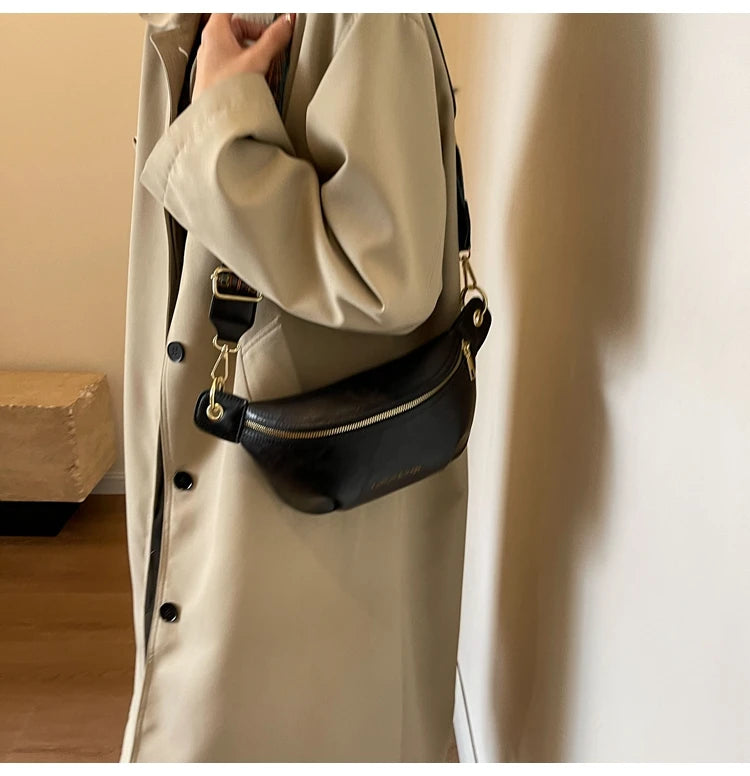 Sac banane en cuir artificiel femme