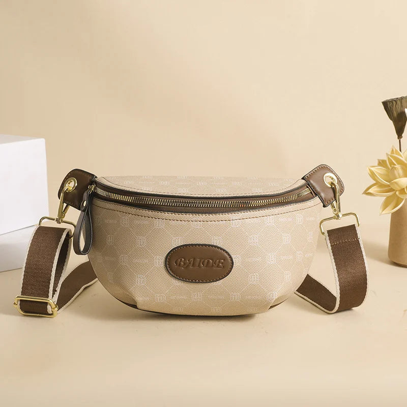 Sac banane femme chic déco géométrique & lettre