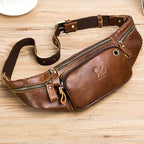 Sac banane en cuir business homme