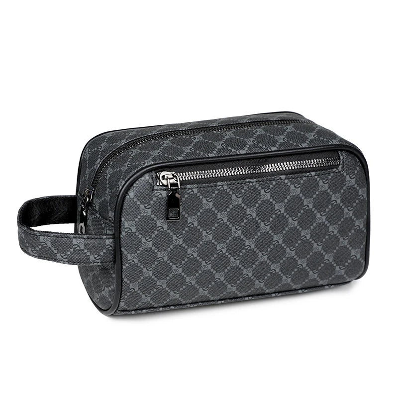 Trousse de toilette homme chic à décor plaid - ShopGET®