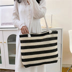 Cabas sac de plage Rouge-Bleu-Kaki-Noir-ShopGET® 