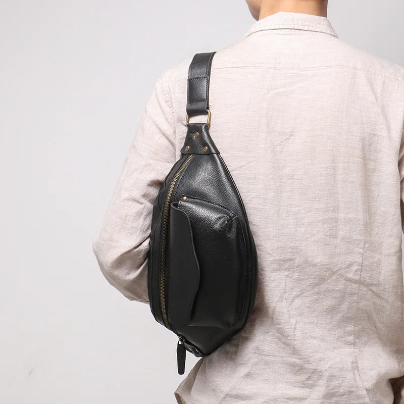 Sac banane homme en cuir solide - ShopGET®