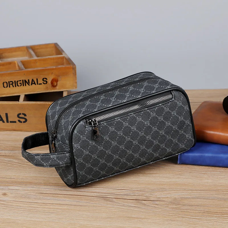 Trousse de toilette homme chic à décor plaid - ShopGET®