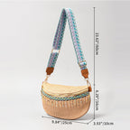 sac banane femme tendance de paille perlé