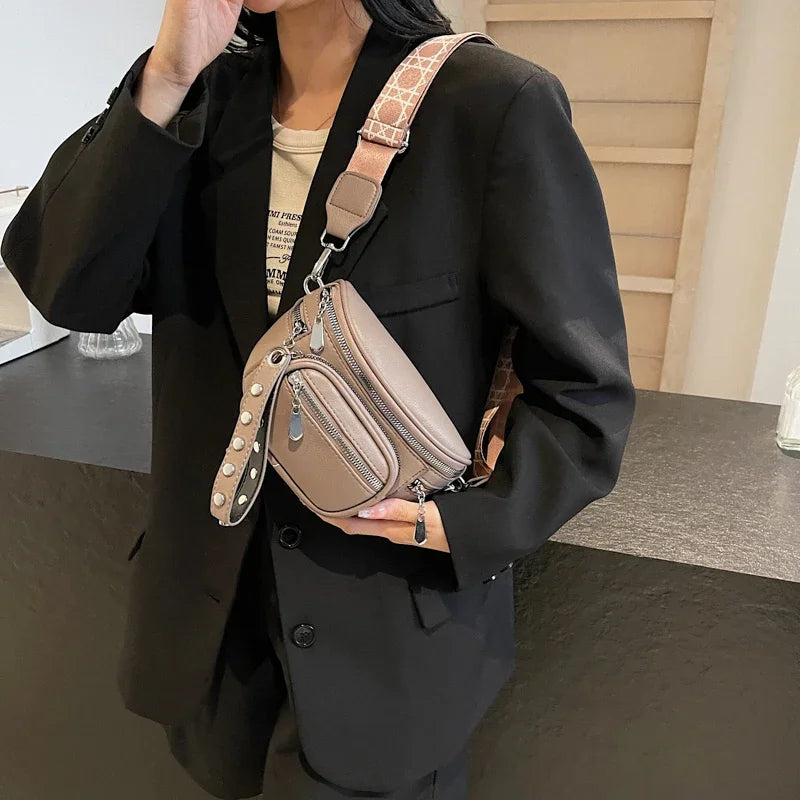 Petit sac banane cuir souple femme