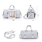 Sac polochon  multi-compartiment Gris-Noir-ShopGET® 