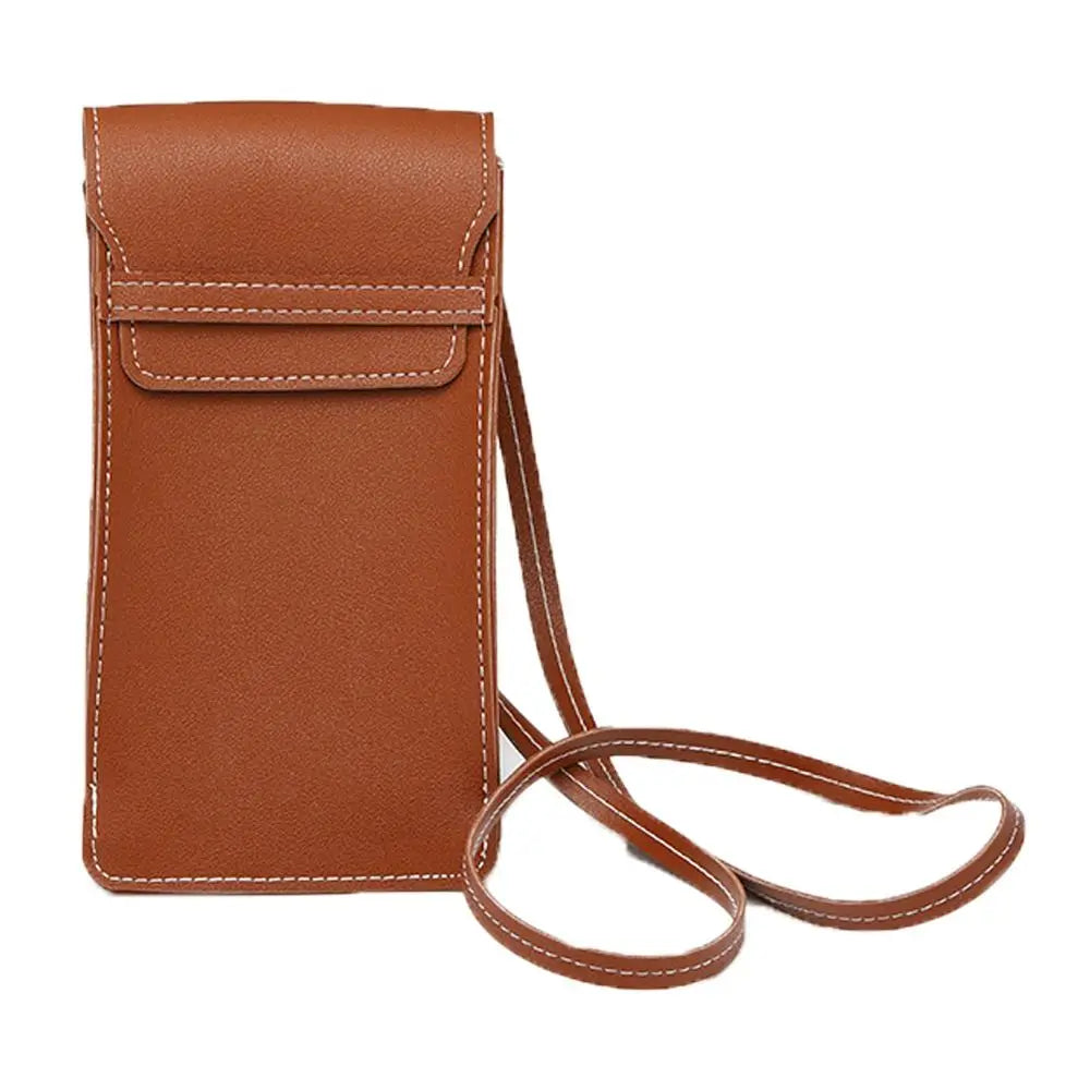 Pochette téléphone marron à bandoulière - ShopGET®