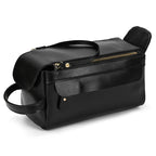 Trousse de toilette homme cuir noir à suspendre - ShopGET®