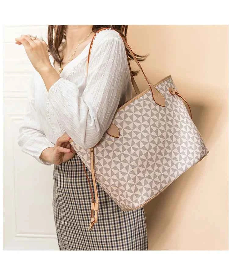 Grand sac cabas femme Blanc / 32x27x16cm / Offerte-Noir / 32x27x16cm / Offerte-Café / 32x27x16cm / Offerte-ShopGET® 