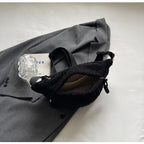 Grand sac banane velours pour femme