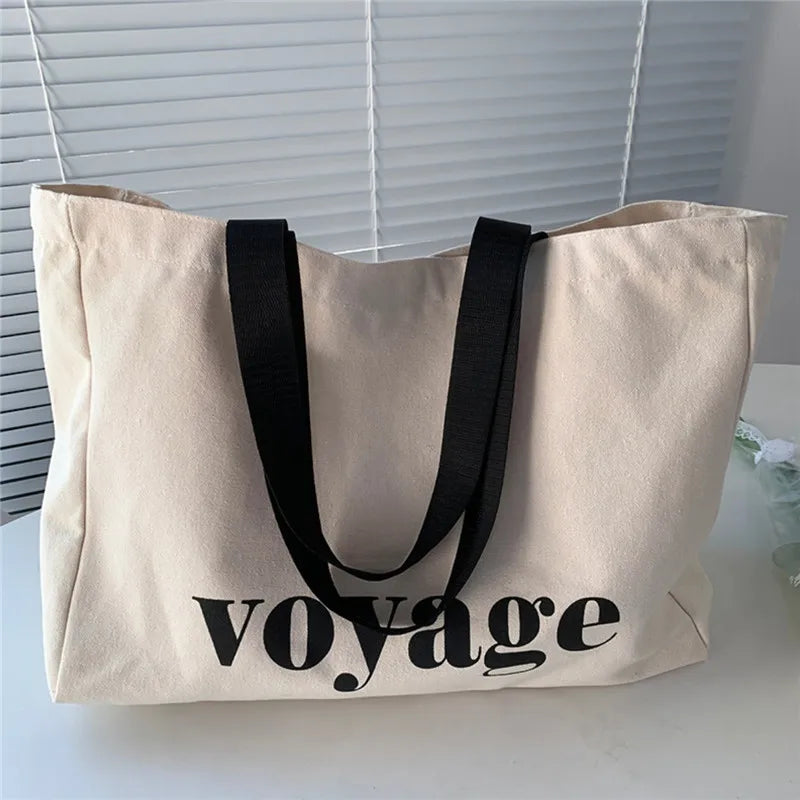 Cabas femme de voyage Beige / 43X32X10cm-ShopGET® 